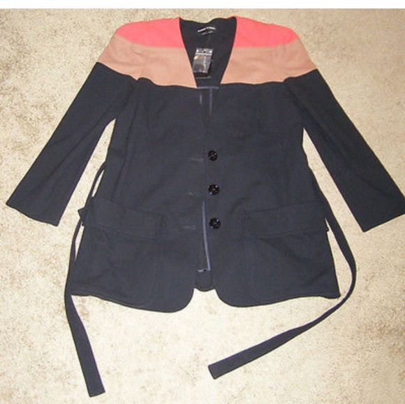 New Chic Sonia Rykiel colorblock belted blazer 10 - Picture 7 of 7